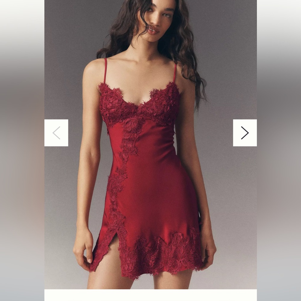Bardot Alerie Lace Satin Mini Dress